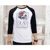 Dead People's Stuff Baseball Jersey White/Black