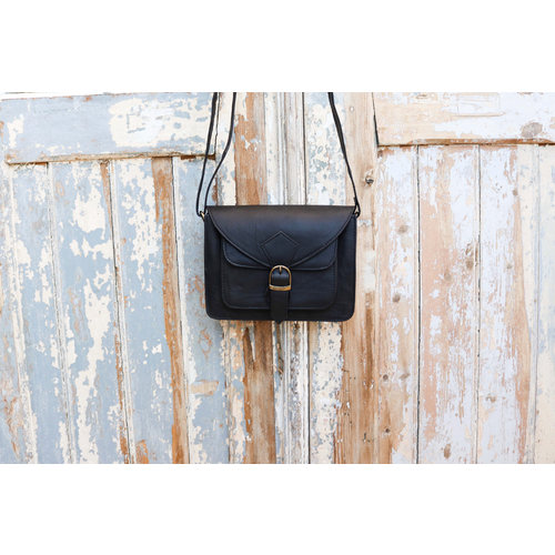 Black Square Leather Bag Black Square Leather Bag