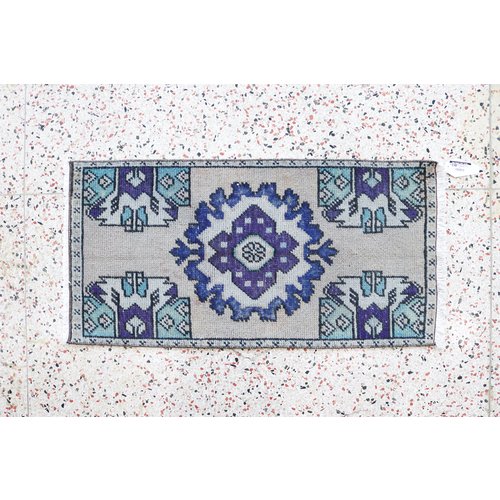 Turkish Handspun Vintage Rug - 18 x 35 Turkish Handspun Vintage Rug - 18 x 35
