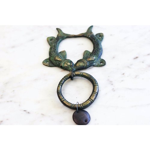 Vintage Brass Pisces Door Knocker Vintage Brass Pisces Door Knocker