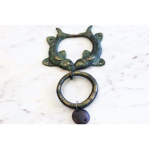 Vintage Brass Pisces Door Knocker