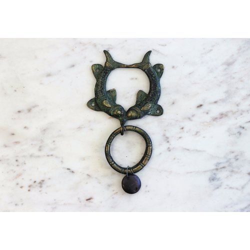 Vintage Brass Pisces Door Knocker