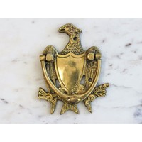 Brass Eagle with Crest Door Knocker