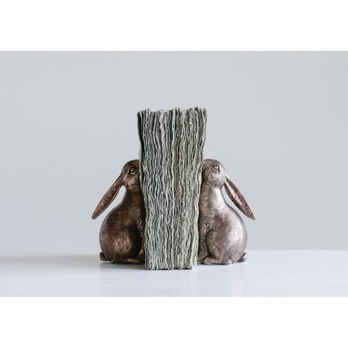 Pair of Resin Bunny Bookends Pair of Resin Bunny Bookends
