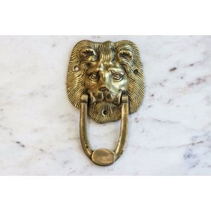 Brass Lion's Head Door Knocker