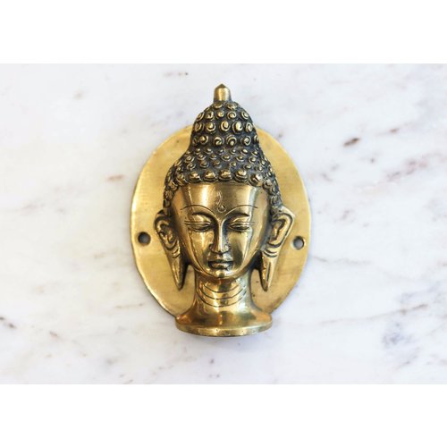 Handmade Brass Buddha Door Knocker from India Handmade Brass Buddha Door Knocker from India