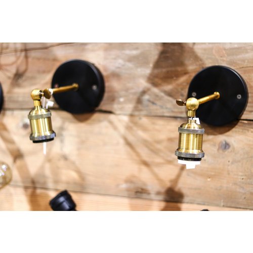 Brass Industrial Sconce Light without Shade