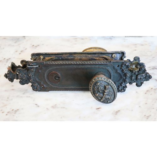 Pair of Brass Victorian Door Knobs with Escutcheons Pair of Brass Victorian Door Knobs with Escutcheons