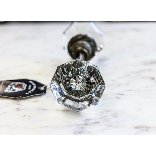 Octagonal Glass Door Knob Pair Octagonal Glass Door Knob Pair