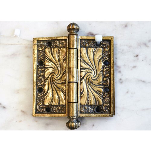Pair of Victorian Brass Hinges Pair of Victorian Brass Hinges