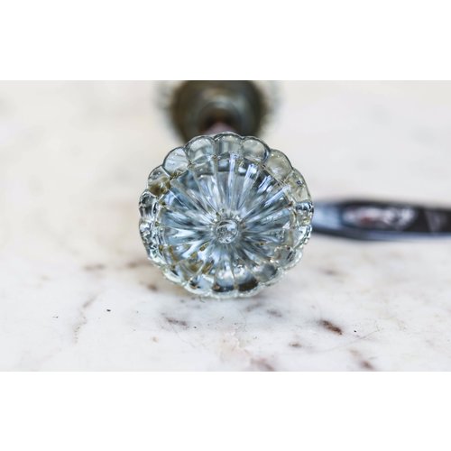 Pair of Scalloped Glass Knobs Pair of Scalloped Glass Knobs