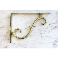 Decorative Scrolled Brass Shelf Bracket