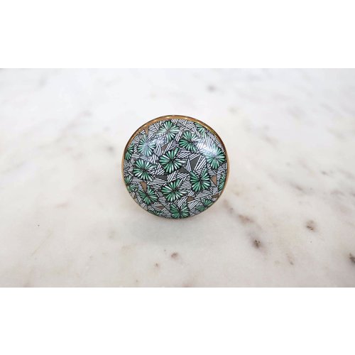 Green Butterfly Swarm Cabinet Knob from India