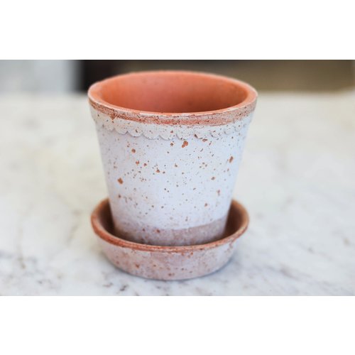 Kobenhavner Rosa Planter with Saucer from Italy(Small) Kobenhavner Rosa Planter with Saucer from Italy(Small)