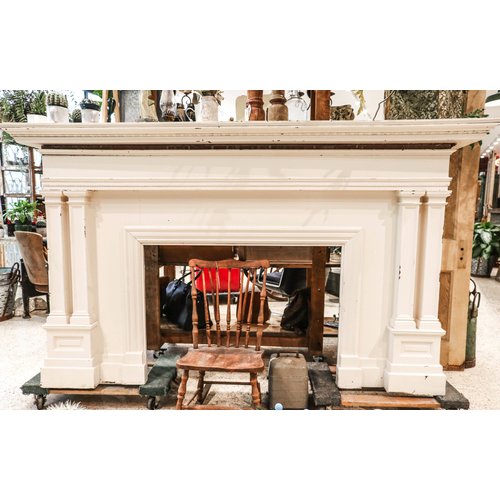 Large White Wooden Fireplace Surround Large White Wooden Fireplace Surround