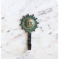 Bronze Sun Single Wall Hook from India