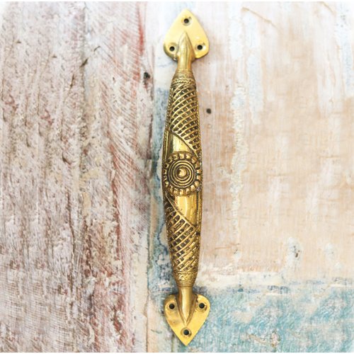 Brass Handcrafted Royal Door Pull from India Brass Handcrafted Royal Door Pull from India