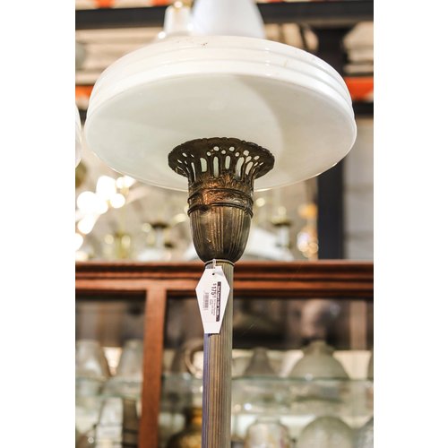 Art Deco Standing Lamp with Glass Shade Art Deco Standing Lamp with Glass Shade