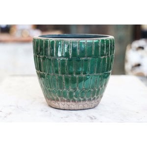 Green Terra-Cotta Tiled Planter