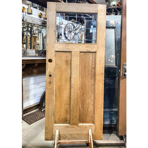 2 Panel 1 Light Door with Leaded Glass Crest 2 Panel 1 Light Door with Leaded Glass Crest