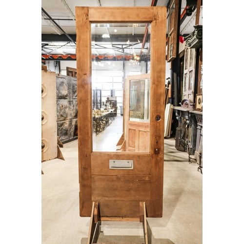 Large Single Beveled Glass Door with Mail Slot Large Single Beveled Glass Door with Mail Slot