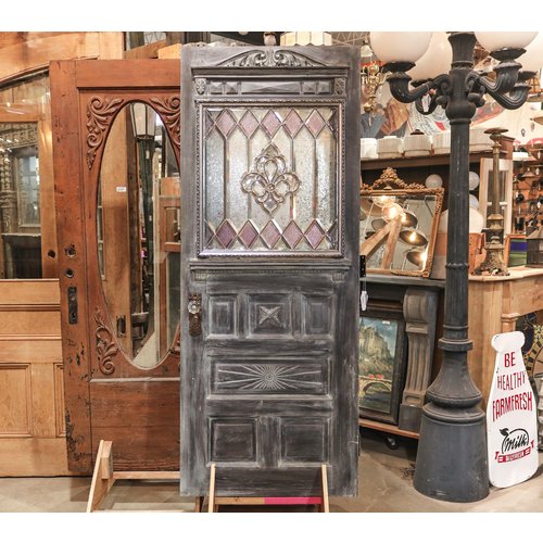 Ornate Door with Fleur-de-lis Glass Ornate Door with Fleur-de-lis Glass