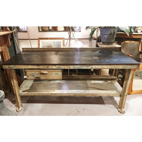 Industrial Hardwood Table