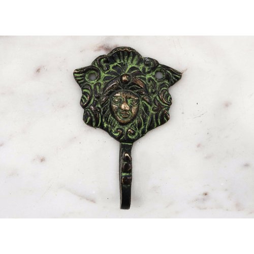 Brass Tribal Wall Hook of a Woman from India Brass Tribal Wall Hook of a Woman from India