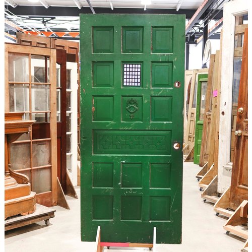 10 Panel Green Door with Speak Easy 10 Panel Green Door with Speak Easy