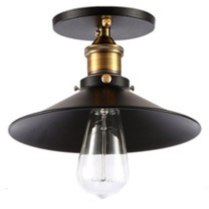 Black and Brass Industrial Ceiling Light