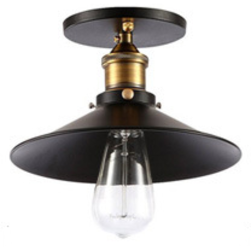 Black and Brass Industrial Ceiling Light