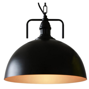 Black and Brass Industrial Pendant Light