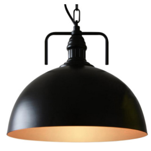 Black and Brass Industrial Pendant Light