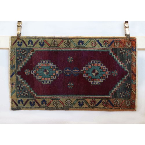 Handmade Vintage Turkish Kilim - Red + Tan Handmade Vintage Turkish Kilim - Red + Tan