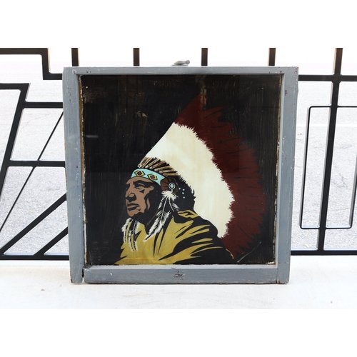 Native American Painted Sign from St. Louis Native American Painted Sign from St. Louis