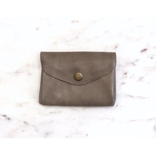 Marshe Taupe Grey Coin Purse- Marshé Leather Marshe Taupe Grey Coin Purse- Marshé Leather