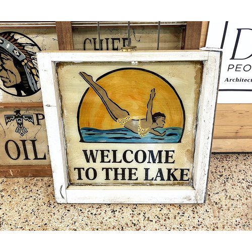 Sign from St. Louis - Welcome to the Lake Sign from St. Louis - Welcome to the Lake