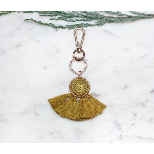 Marshe Handmade Mustard Dream Catcher -Bag Charm Marshe Handmade Mustard Dream Catcher -Bag Charm