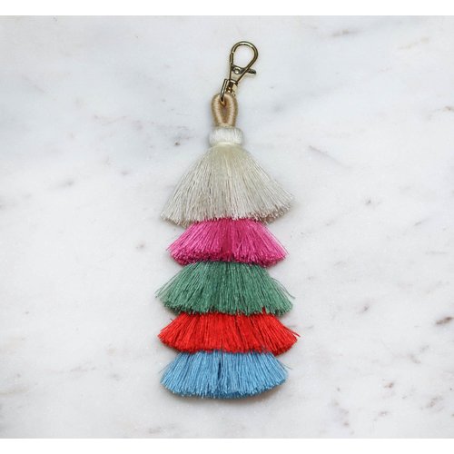 Marshe Five Tiered Tassel No. 2- Bag Charm Marshe Five Tiered Tassel No. 2- Bag Charm