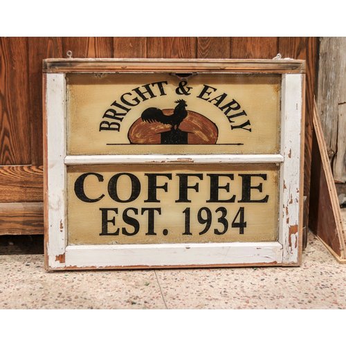 Bright & Early Coffee Painted Sign from St. Louis Bright & Early Coffee Painted Sign from St. Louis