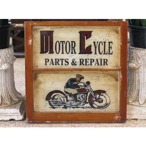 Motor Cycle Repair Painted Sign from St. Louis Motor Cycle Repair Painted Sign from St. Louis