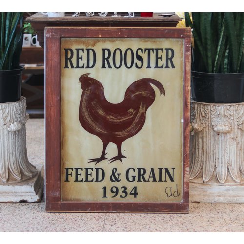 Sign from St. Louis - Red Rooster Feed & Grain 1934
