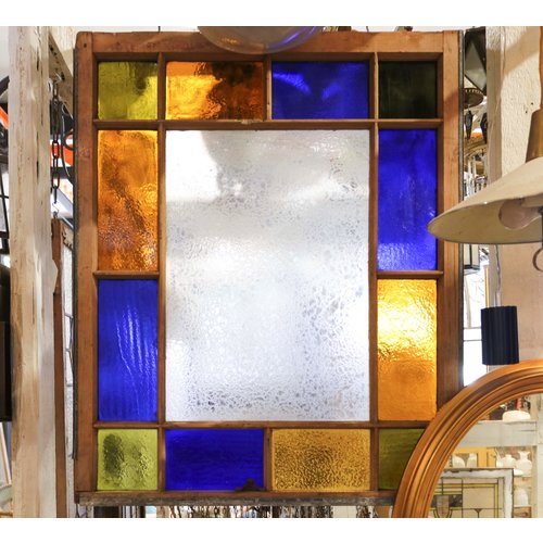Stained Glass Window - 13 Light Multicolor Stained Glass Window - 13 Light Multicolor