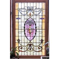 Stained Glass Double Vent Church Windows - Dead People's Stuff  Architectural Antiques + Design