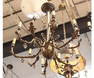 Chandelier, Art Nouveau, Vintage, 5 Lights, 1900s