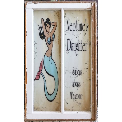Neptune's Daughter Painted Sign from St. Louis Neptune's Daughter Painted Sign from St. Louis