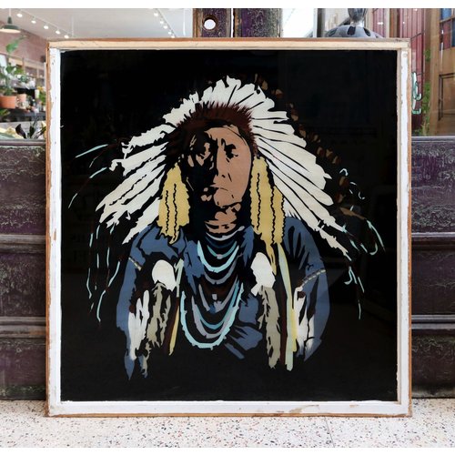 Native American Chief St. Louis Window Native American Chief St. Louis Window