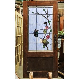 Butterfly Stained Glass Door