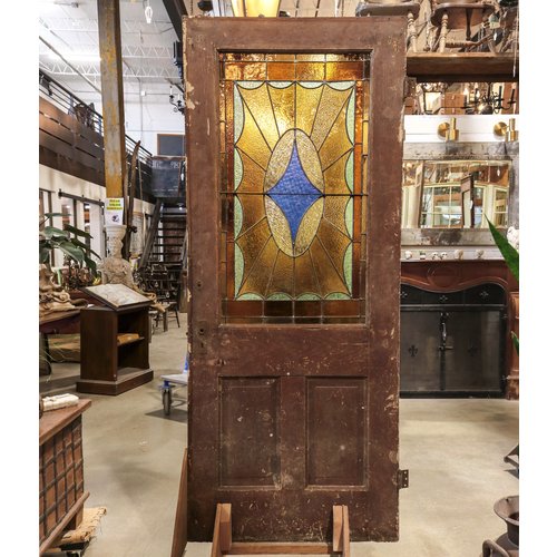 Warm Tones  Stained Glass Door by D.A