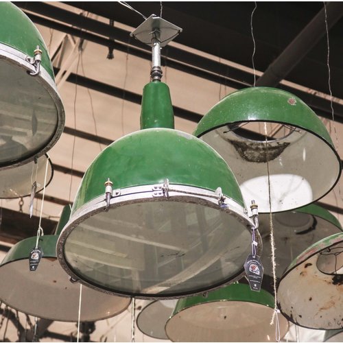 Porcelain Green Enamel Industrial Light